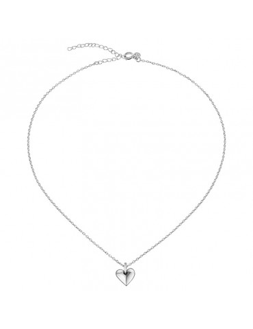 Breil Necklace - Darling - 925% Rhodium Plated Silver - Heart Pendant - TJ3153