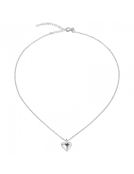 Breil Necklace - Darling - 925% Rhodium Plated Silver - Heart Pendant - TJ3153