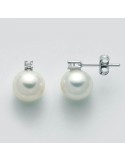 Miluna Earrings with Freshwater Pearls and Diamonds for Women - 0
