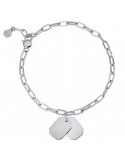 Breil-Private Code-Steel Chain-Double Plate-Bracelet-TJ3123