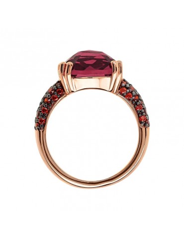Anello Bronzallure - Preziosa - Prisma Gem Bordeaux - Misura 12 - WSBZ02179.BRD-12 2