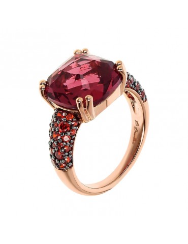 Anello Bronzallure -Prisma Gem Bordeaux-Misura 14-WSBZ02179.BRD-14
