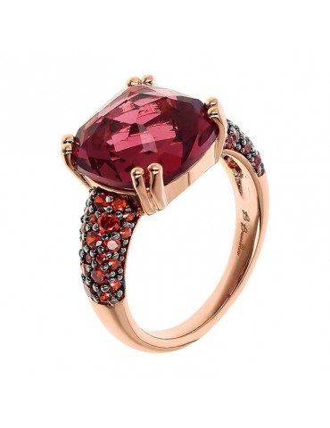 Anello Bronzallure -Prisma Gem Bordeaux-Misura 16-WSBZ02179.BRD-16