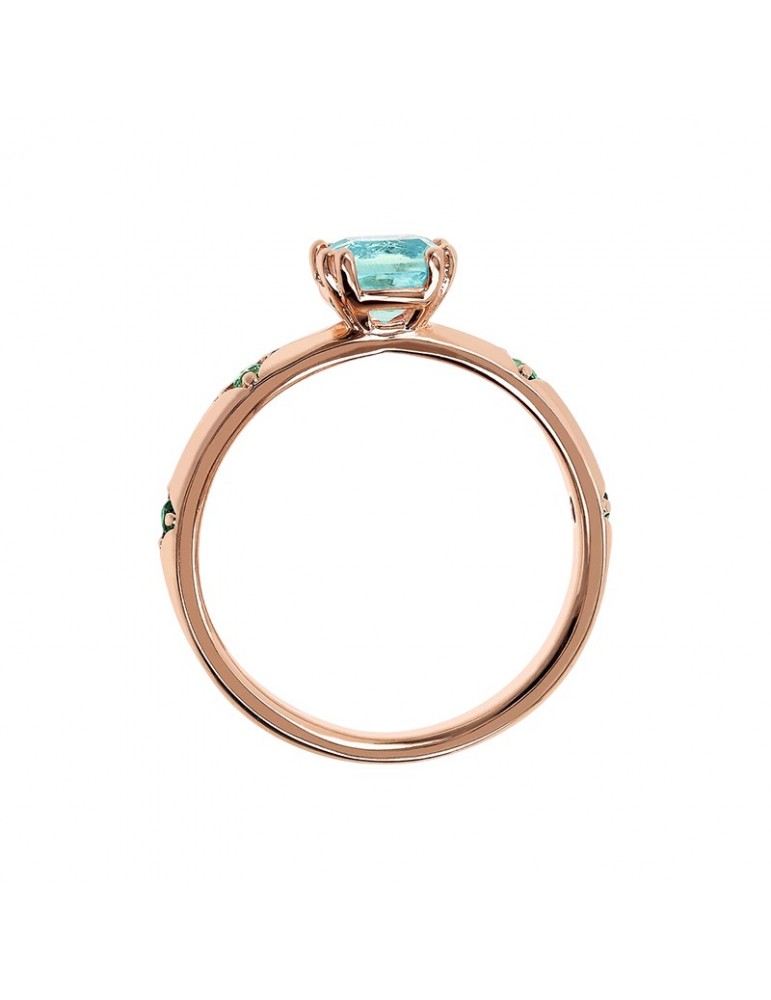 Bronzallure Ring - Precious -Solitaire-Prism Gem Verde-WSBZ02222.GR