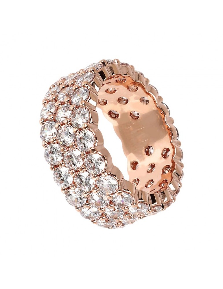 Anello Bronzallure - Tre File - Cubic Zirconia - Misura 12-WSBZ01931.W