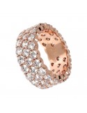 Bronzallure Ring - Three Rows - Cubic Zirconia - Size 12-WSBZ01931. W
