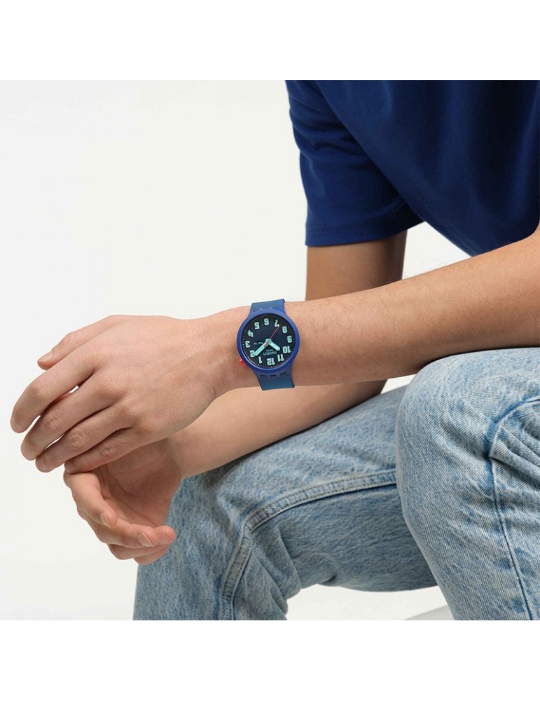 Swatch Watch - Essentially Bold - Dark Blue - 47mm - Blue - SB01N700
