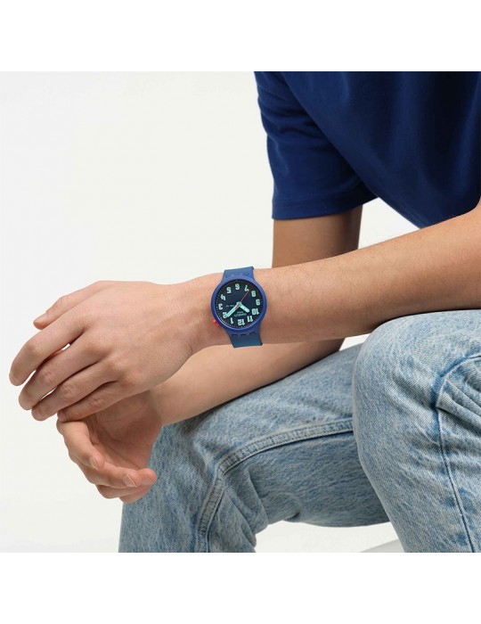 Swatch Watch - Essentially Bold - Dark Blue - 47mm - Blue - SB01N700