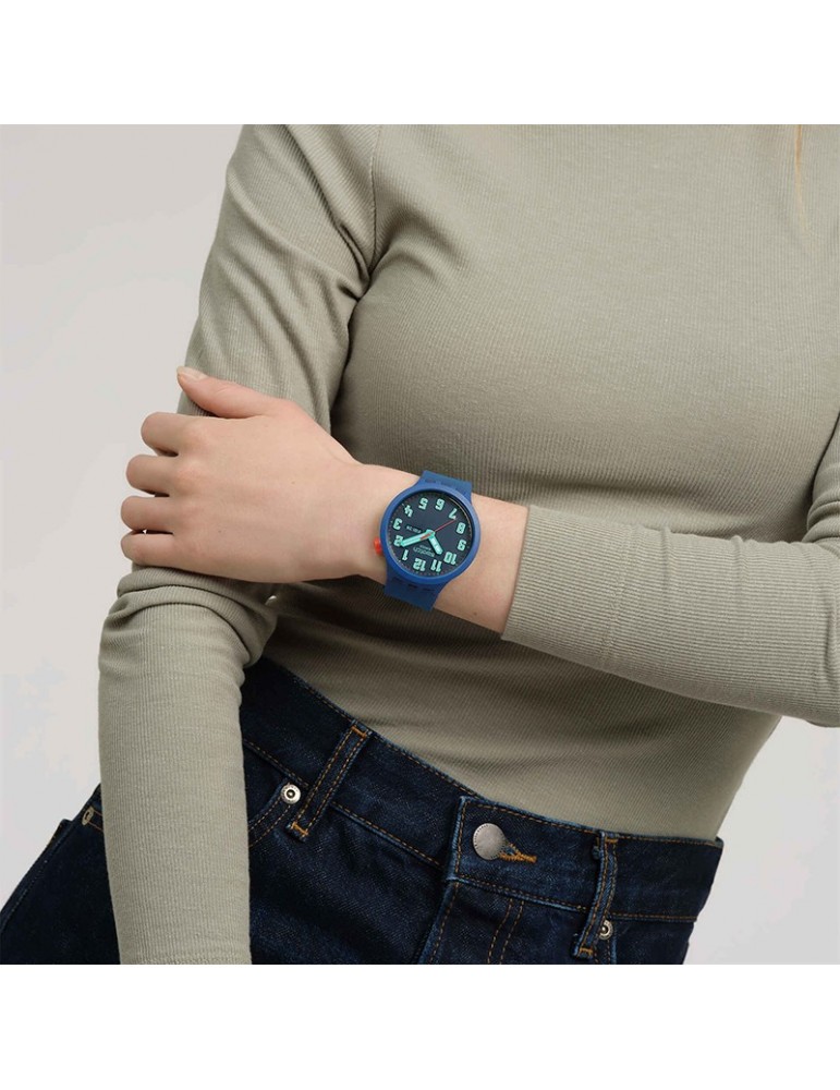 Swatch Watch - Essentially Bold - Dark Blue - 47mm - Blue - SB01N700