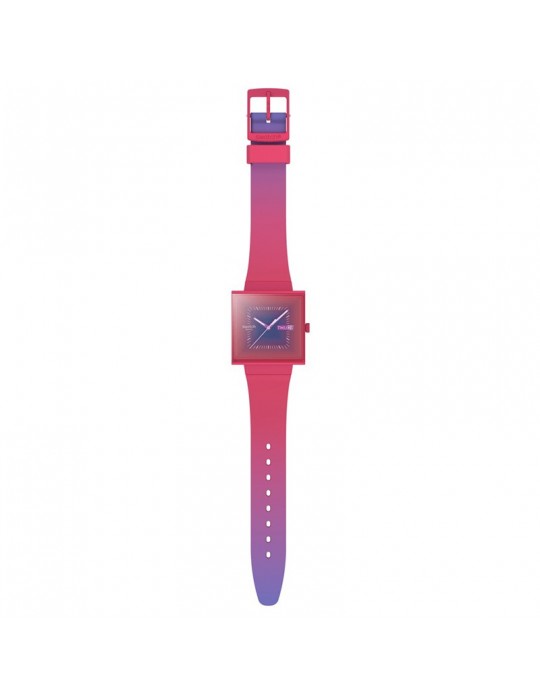 Orologio Swatch - Squarely Berry - Tempo e Data - 42mm - Blu -SO34R700