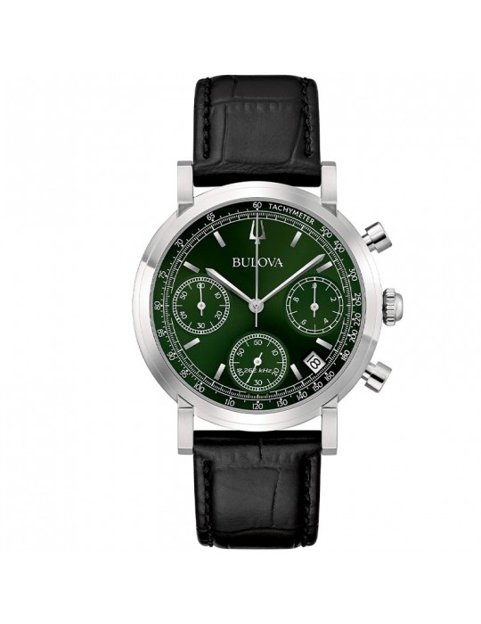 Orologio Bulova - Crono High Precision -262kHz- Quarzo 39mm Verde - 96B457