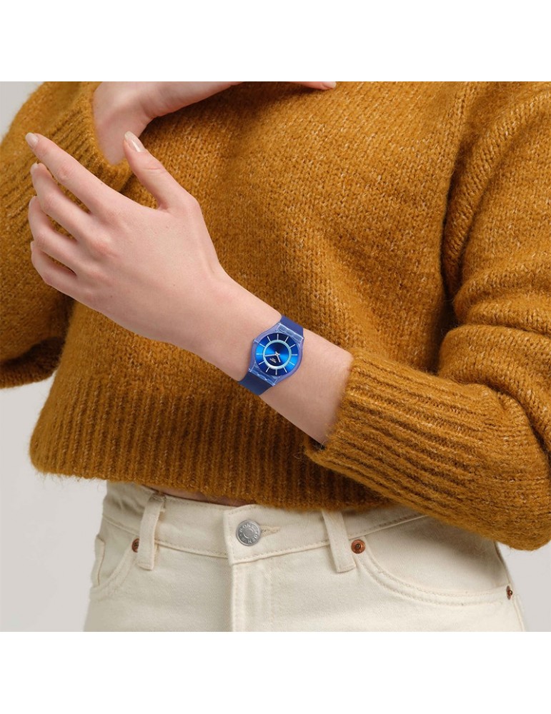 Swatch Watch - Jammy Grape Dream - Time Only - 34mm - Blue-SS08I100