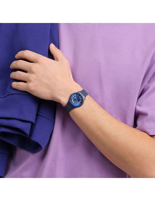 Orologio Swatch - Jazzy Berry - Solo Tempo - 34mm - Blu Scuro-SS08N117