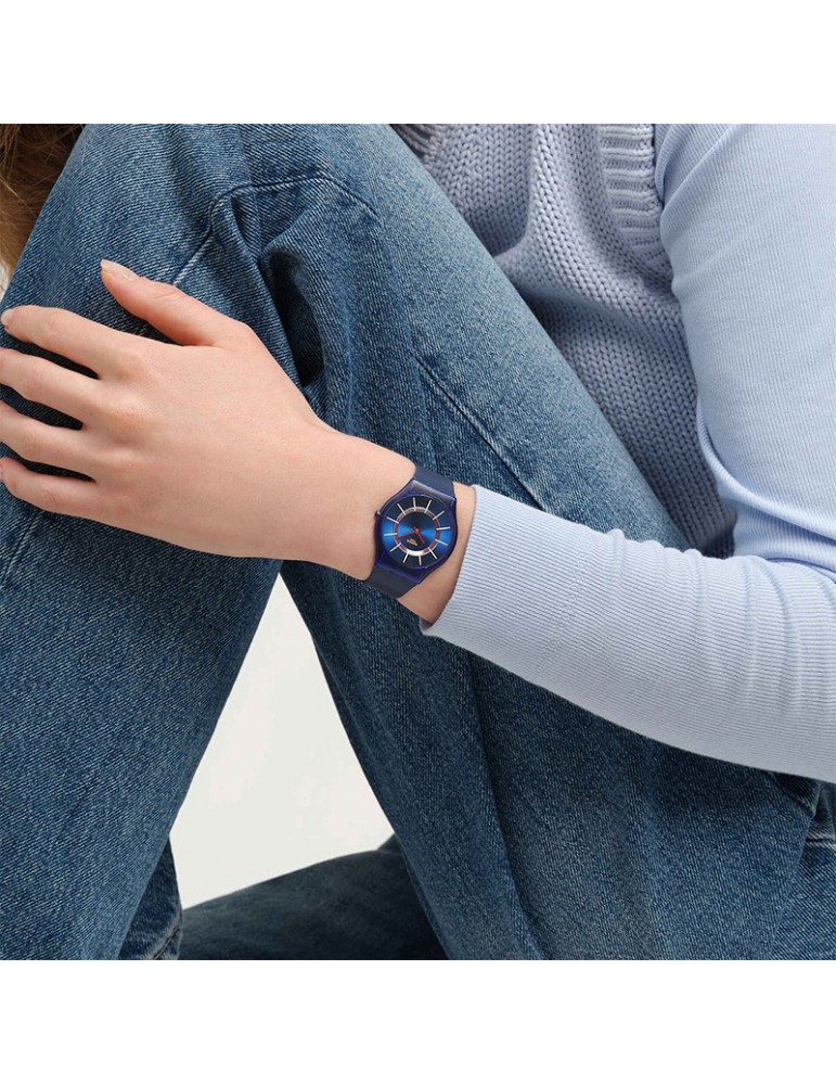 Swatch Watch - Jazzy Berry - Time Only - 34mm - Dark Blue-SS08N117