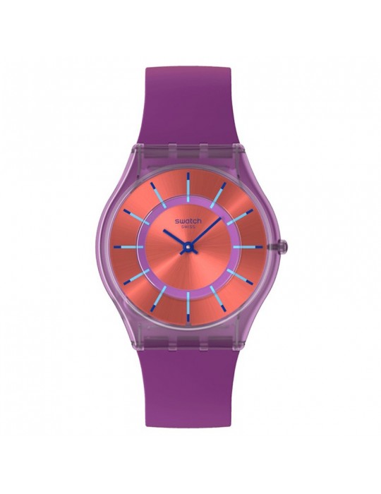 Orologio Swatch-Sweet Strawberry Dream-Viola-34mm-Rosa Scuro-SS08V108
