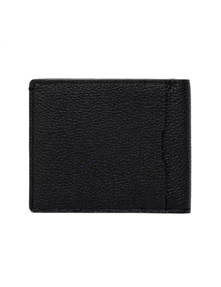 Pineider Wallet - 6 Compartments -Black Tumbled Leather-P737XS18519056