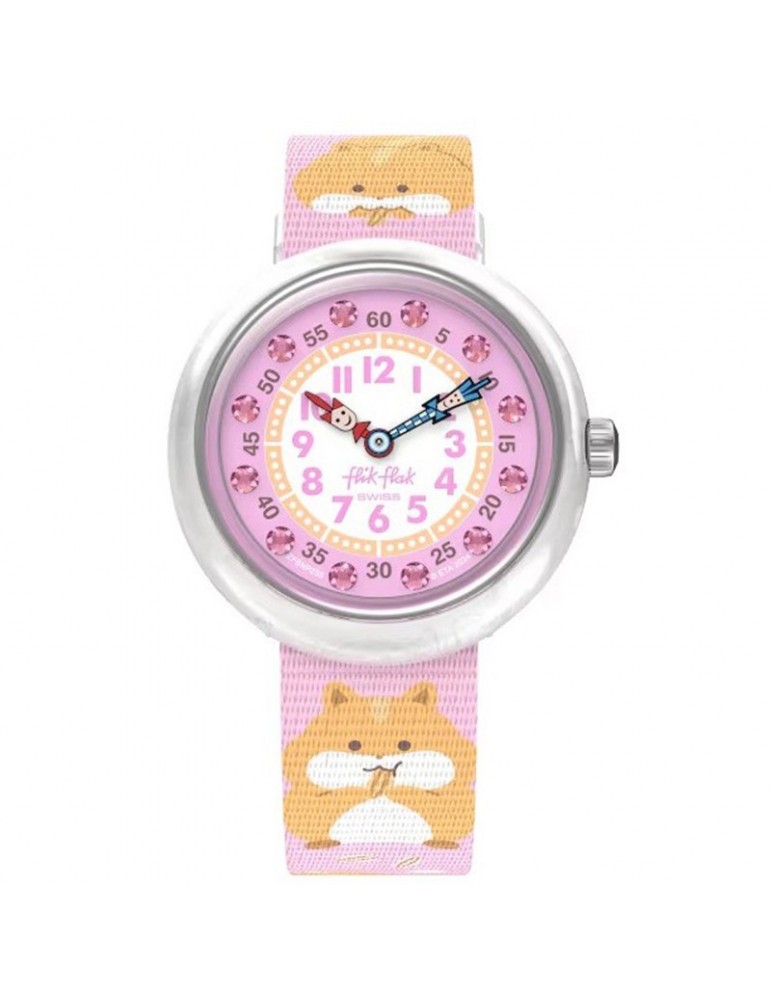 Orologio Flik Flak - Cuddly Hamster - 32mm - Rosa - Cricetini-ZFBNP235