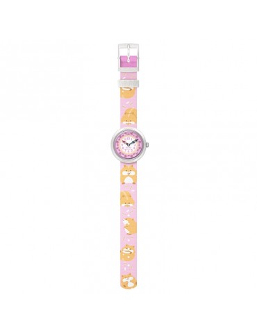 Flik Flak watch - Cuddly Hamster - 32mm - Rosa - Cedicini -ZFBNP235 2