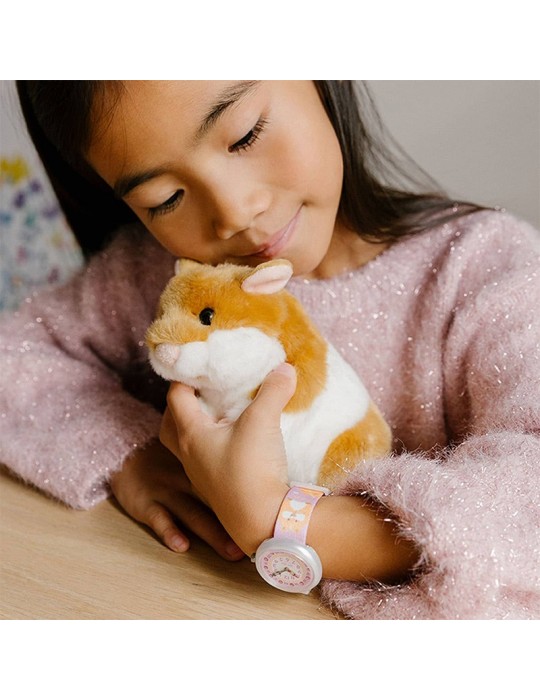 Flik Flak watch - Cuddly Hamster - 32mm - Rosa - Cedicini -ZFBNP235