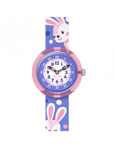 Orologio Flik Flak - Peek-a-Bunny - 32mm - Viola -Coniglietti-ZFBNP236