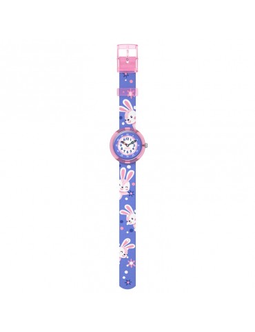 Orologio Flik Flak - Peek-a-Bunny - 32mm - Viola -Coniglietti-ZFBNP236 2