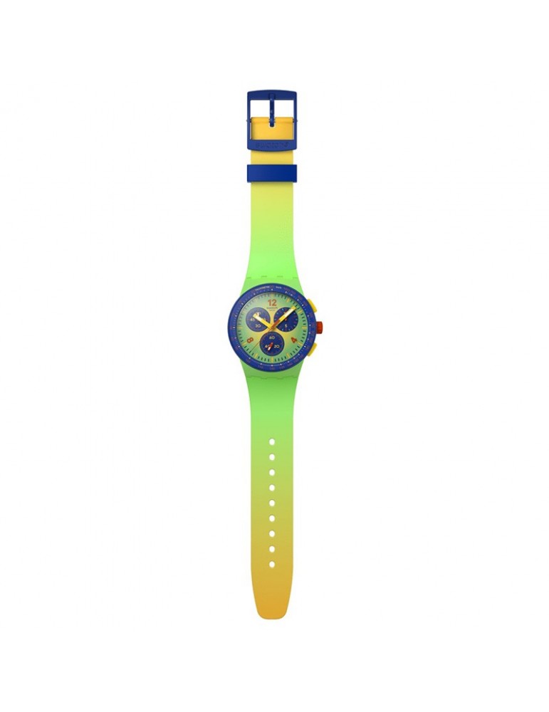 Orologio Swatch-Flowing Freshly-Cronografo-42mm-Verde e Giallo-SUSG101