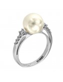 Nimei Women's ring with Australia Pearl and Diamonds - 0
