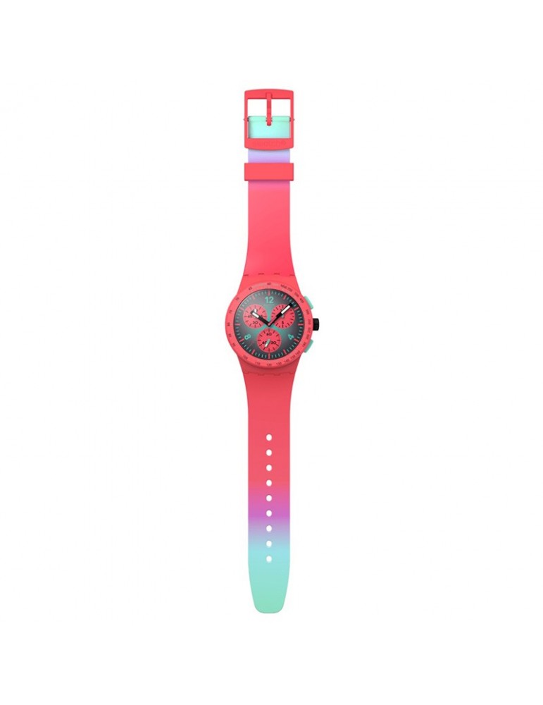 Orologio Swatch - Paradiso Kinetiko - Rosa Scuro-42mm-Turchese-SUSP100