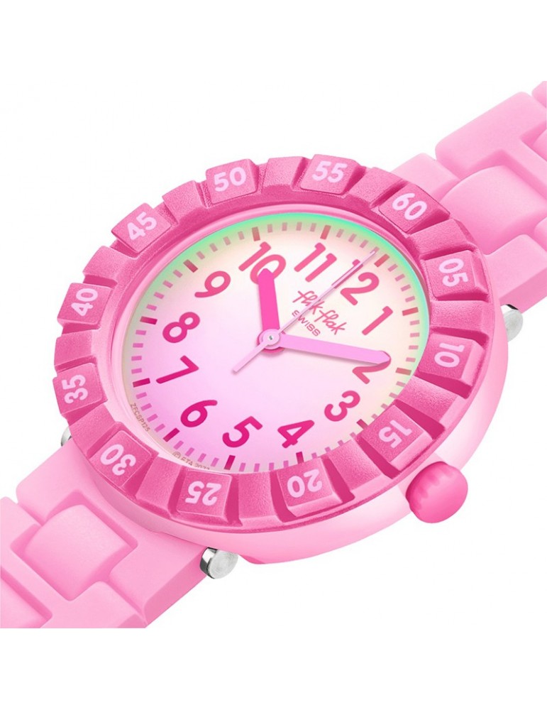 Flik Flak Watch - Pink Splash - Time Only - 37mm - Pink - ZFCSP125