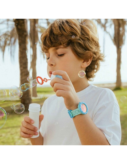 Flik Flak Watch - Blue Splash - Time Only - 37mm - Blue - ZFCSP126