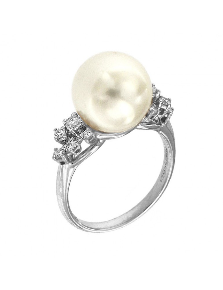 Oro Giallo Anelli Con Perla Australiana Anello Nimei Oro Bianco