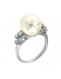 Nimei Women's ring with Australia Maxima Pearl and Diamonds - 0