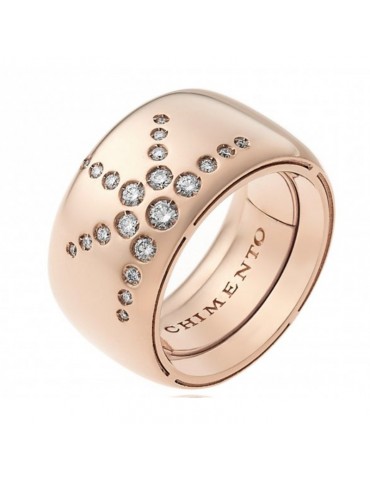 Anello Chimento Donna - Forever Luce in Oro Rosa con Diamanti - 0