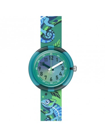 Orologio Flik Flak - Camo Friends - 32mm - Verde - Camaleonti-ZFPNP161