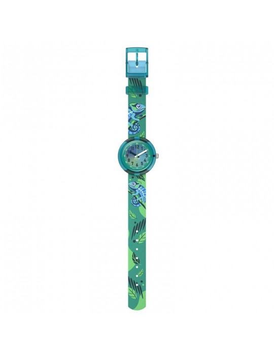 Flik Flak watch - Camo Friends - 32mm - Green - Camaleonti -ZFPNP161