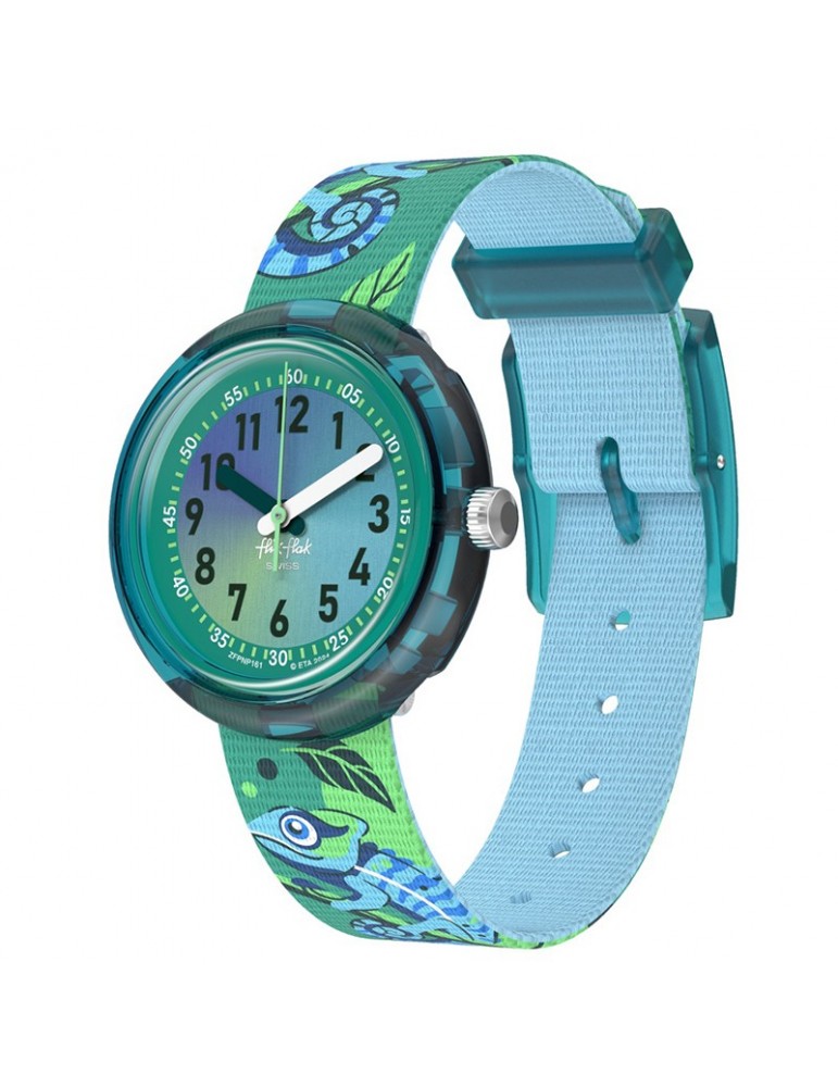 Flik Flak watch - Camo Friends - 32mm - Green - Camaleonti -ZFPNP161