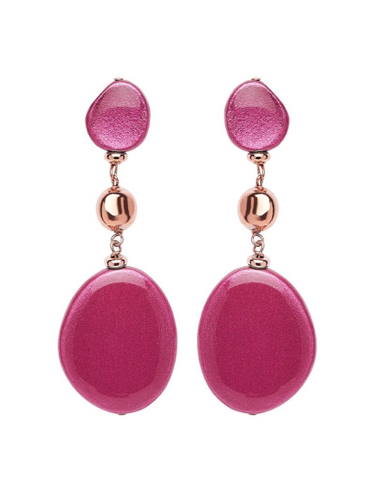 Orecchini Rossoprezioso - Pendenti - Elementi in Legno Rosa -24853RIFW