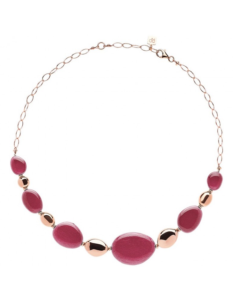 Girocollo Rossoprezioso - Kama - Rosè-Elementi in Legno Rosa-24856RIFW