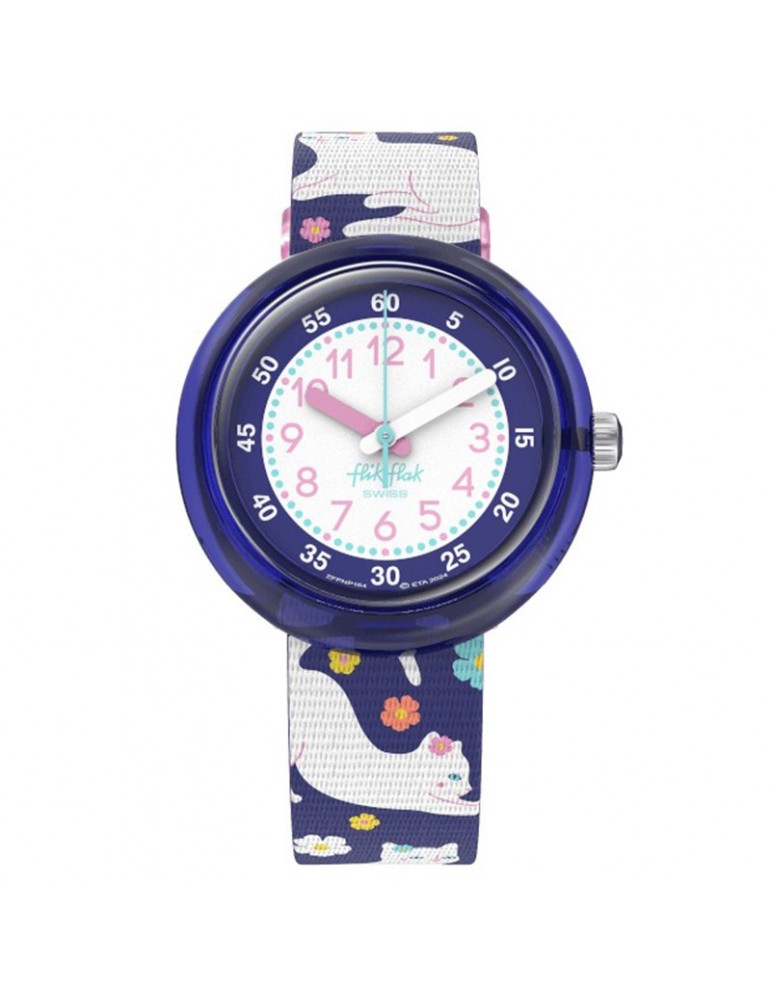 Orologio Flik Flak - Fancy Cat - 32mm - Viola - Gattino - ZFPNP164