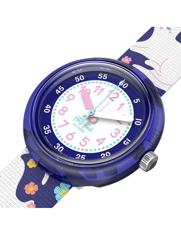 Orologio Flik Flak - Fancy Cat - 32mm - Viola - Gattino - ZFPNP164