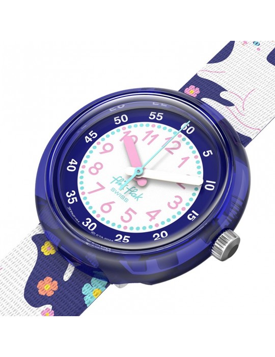 Orologio Flik Flak - Fancy Cat - 32mm - Viola - Gattino - ZFPNP164