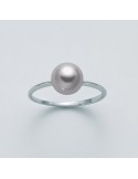 Miluna Ring with Gray Regina Pearl 7.5-8 mm for Women - 0