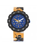 Orologio Flik Flak - Ninjamazing - 35mm Blu e Nero - Ninja - ZFPSP062