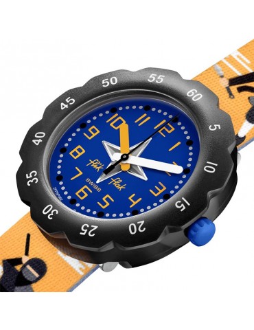 Orologio Flik Flak - Ninjamazing - 35mm Blu e Nero - Ninja - ZFPSP062 2