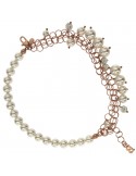 Boccadamo Bracelet - 925% Sterling Silver Rosato-Pearls-Boules-Swarovski-BR390