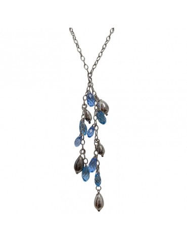 Collana Boccadamo da Donna - Argento 925% - Cristalli Blu - GR081V