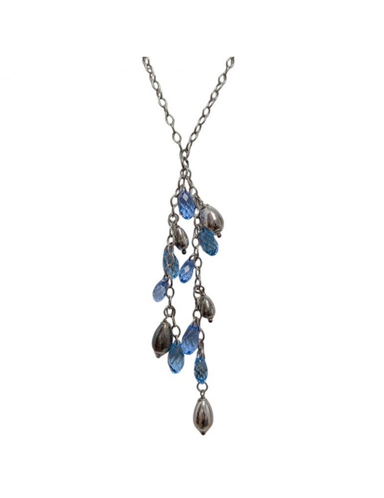 Collana Boccadamo da Donna - Argento 925% - Cristalli Blu - GR081V