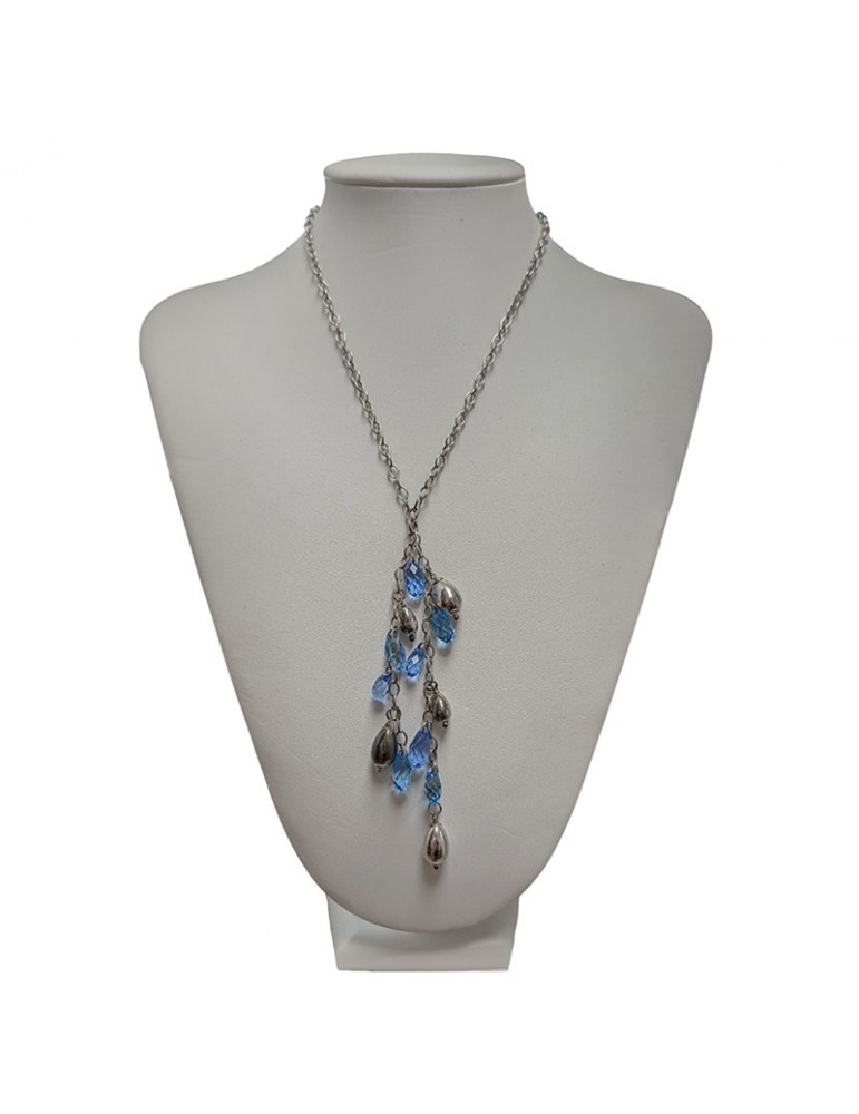 Collana Boccadamo da Donna - Argento 925% - Cristalli Blu - GR081V