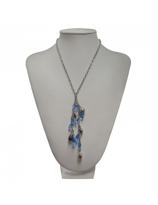 Women's Boccadamo Necklace - 925% Silver - Blue Crystals - GR081V