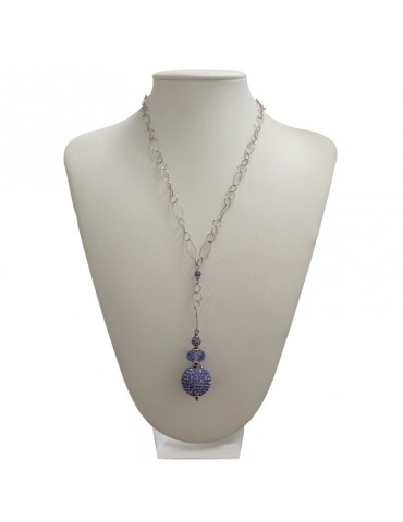 Collana Boccadamo - Sfera Pendente - Swarovski Viola - GR403TAN 2